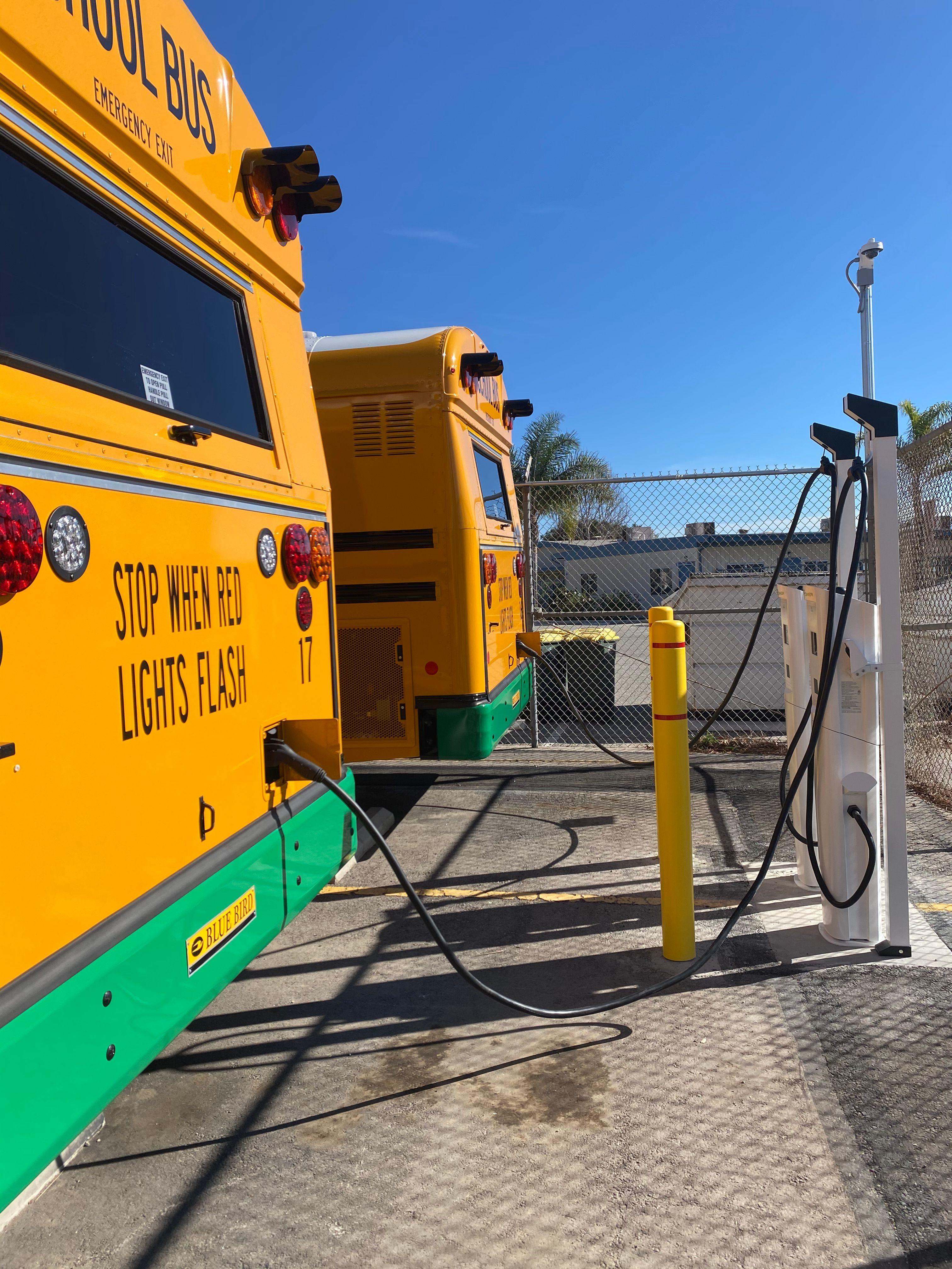 Ocean View School Buses charging