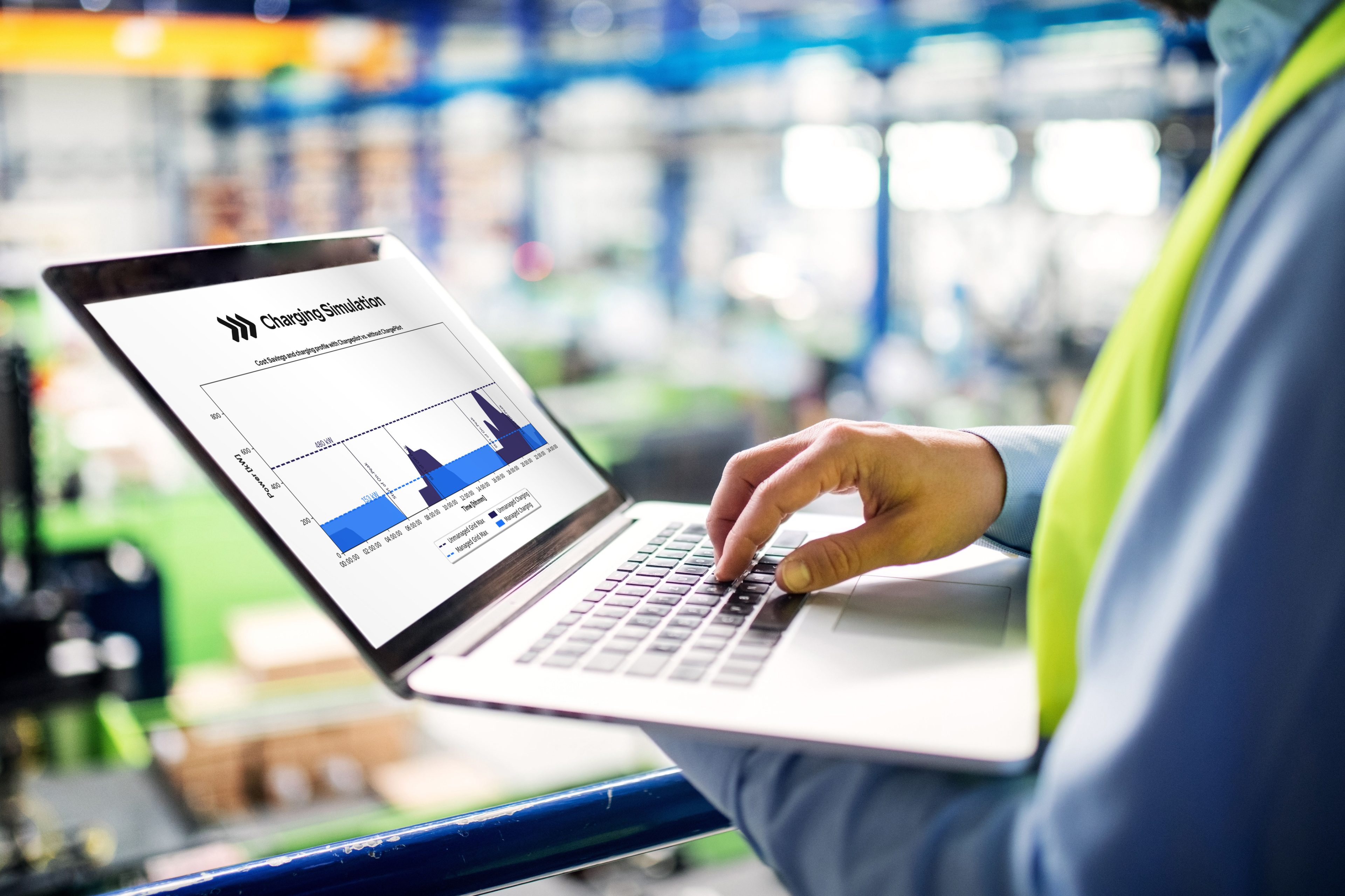 fleet manager running a charging simulation