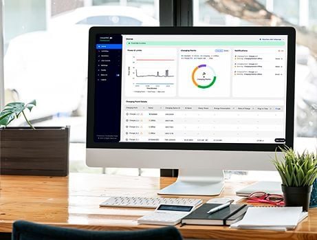 ChargePilot on desktop computer at an office.